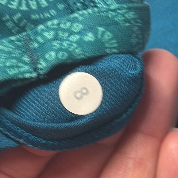 Lululemon Flow Y Bra IV Foli Manifesto Bali Breeze Tofino Teal size 8 - Picture 6 of 6